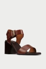 spiridoula metheniti shoes xalkida p landra 70 strap dark tan leather clarks 2
