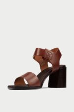 spiridoula metheniti shoes xalkida p landra 70 strap dark tan leather clarks 4