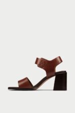 spiridoula metheniti shoes xalkida p landra 70 strap dark tan leather clarks 5