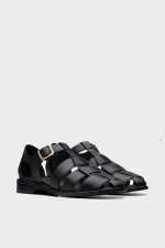 spiridoula metheniti shoes xalkida p clarks hana sun black leather 5