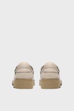 clarks cleyhill boat cream leather 6 new