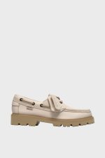 clarks cleyhill boat cream leather new