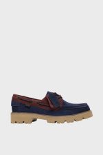 clarks cleyhill boat navy suede