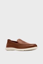 clarks flexway step tan white leather 1