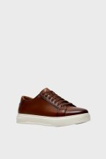 clarks goswell tie tan leather 1