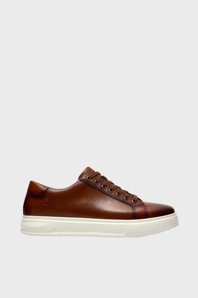 clarks goswell tie tan leather