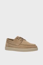 clarks lockford boat dark sand suede 1