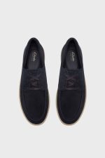 clarks lockford boat navy suede 3