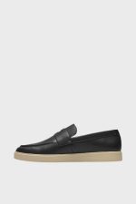 clarks lockford easy navy leather 2
