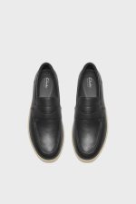 clarks lockford easy navy leather 3