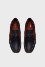 clarks orson sail navy leather 4