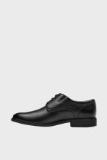 clarks steadwell lace black leather 1