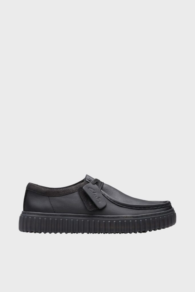 clarks torhill lo black leather