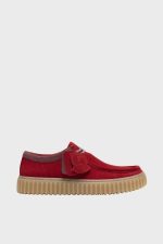 clarks torhill lo red suede
