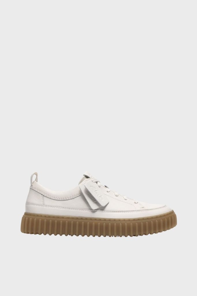 torhill lace white leather clarks 1