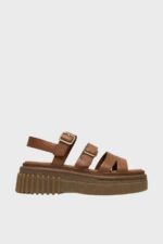clarks evamar strap tan leather