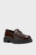 clarks code l step dark brown pat 1