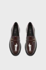 clarks code l step dark brown pat 5
