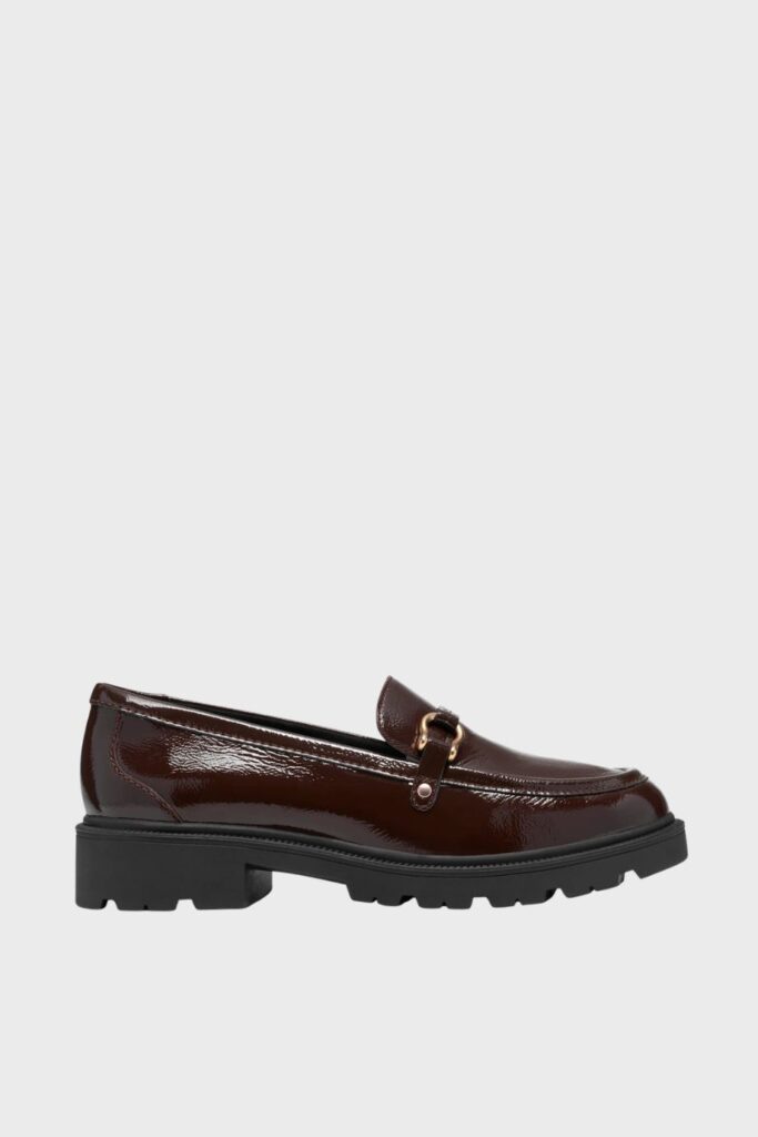 clarks code l step dark brown pat