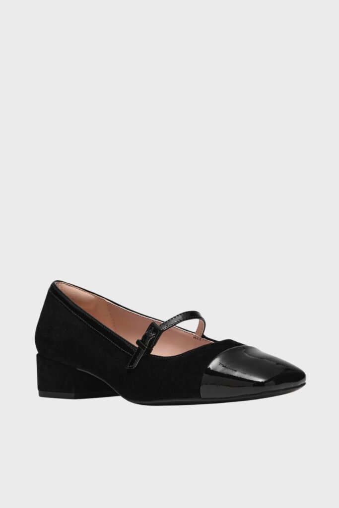 clarks crista strap black combi 2