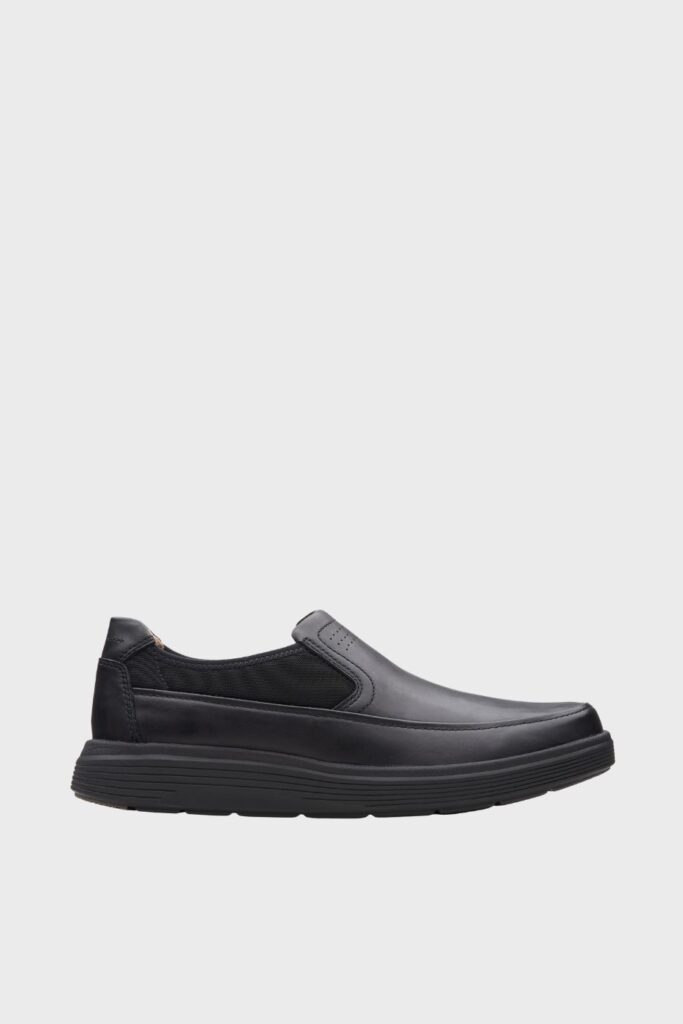clarks un abode go black leather
