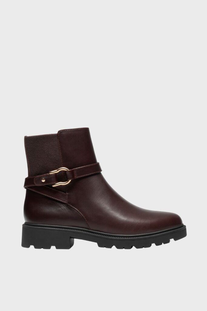 clarks code l bay dark brown leather