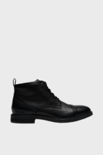 clarks jaxen cap boot black leather
