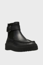clarks torhill buckle black leather 3