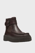clarks torhill buckle dark brown 1